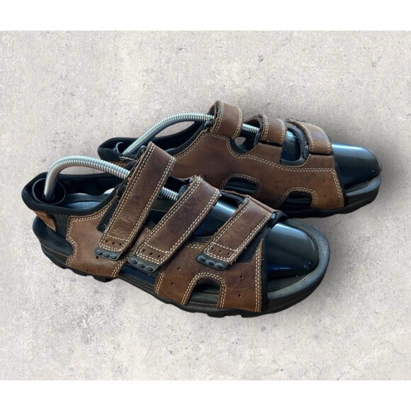 Thom Mcan Men's Size US 11 EUR 45.5 Brown Leather Casual Active Sandals - Picture 1 of 7